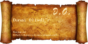 Dunai Olivér névjegykártya
